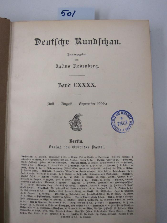  Deutsche Rundschau (Juli-August-September 1909) (1909)
