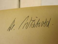 - (Wätzold, [?]), Von Hand: Autogramm, Name; 'Dr. Wätzold'. 