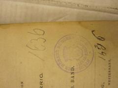 - (Städtische Höhere Bürgerschule), Stempel: Wappen, Name; 'Städtische höhere Bürgerschule
Lehrer-Bibliothek'. 