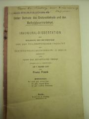  Über Derivate des Crotonaldehyds und den Methylglycerinaldehyd (1902)