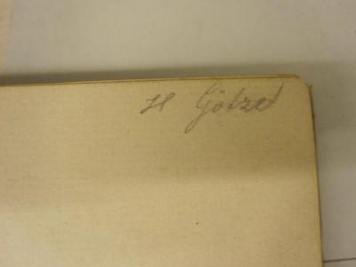 51 / 1657 (Götze[?], H.), Von Hand: Autogramm, Name; 'H. Götze'. 