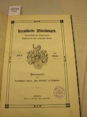  Heraldische Mitteilungen : Monatsschrift für Wappenkunde, Wappenkunst und verwandte Gebiete (1914)