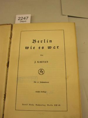  Berlin wie es war ([1919])