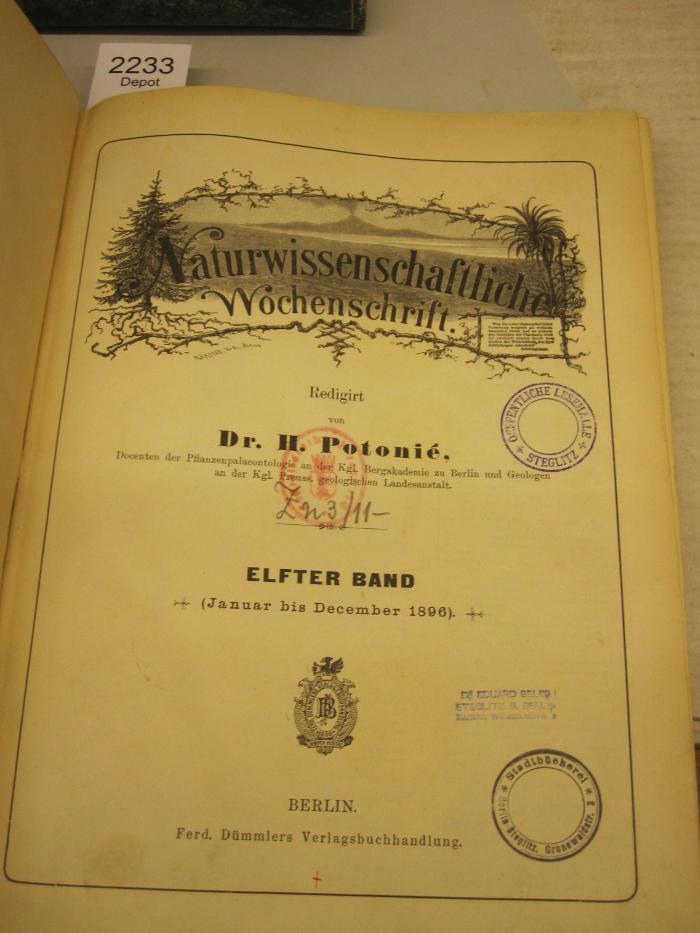  Naturwissenschaftliche Wochenschrift (1896)