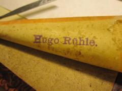 - (Rühle, Hugo), Stempel: Name; 'Hugo Rühle.'. 