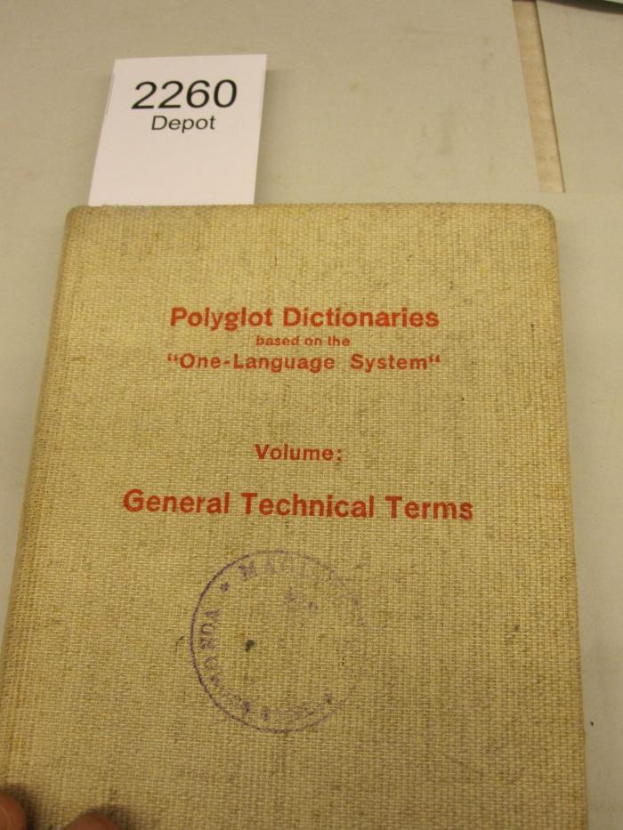  General Technical Terms ([1937])