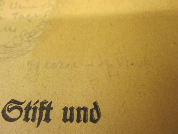  Zur älteren Geschichte von Stift und Stadt Wetter i. Hessen (1921);- (unbekannt), Von Hand: Notiz. 