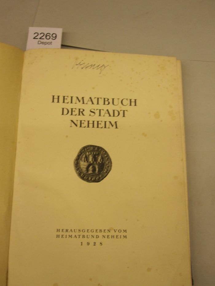  Heimatbuch der Stadt Neheim (1928)