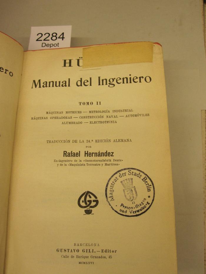  Manual del Ingeniero (1926)