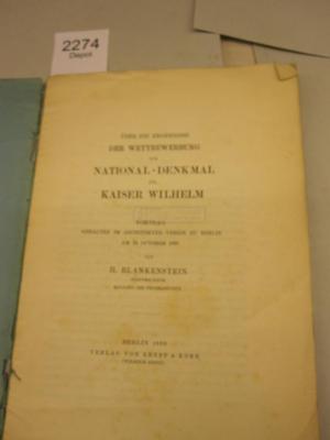  Über die Ergebnisse der Wettbewerbung zum National-Denkmal für Kaiser Wilhelm (1889)