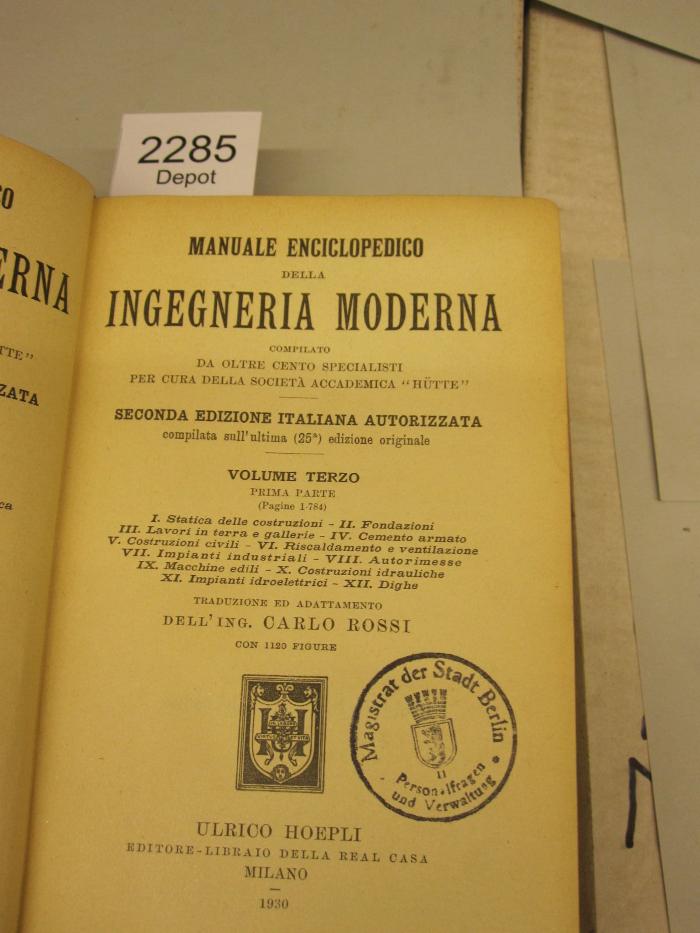  Manuale Enciclopedico della Ingeneria Moderna (1930)