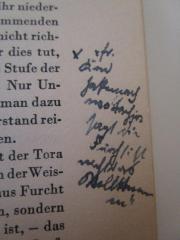 - (Baer, Bernhard), Von Hand: Annotation; '[...]Hoffnung[...........]'. 