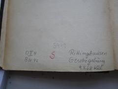 - (Franz-Mehring-Bibliothek), Von Hand: Zeichen, Datum, Notiz, Nummer; 'D II 4
B IV 4c
Rittinghausen
Gesetzgebung
9.4.62 Kul.'. 