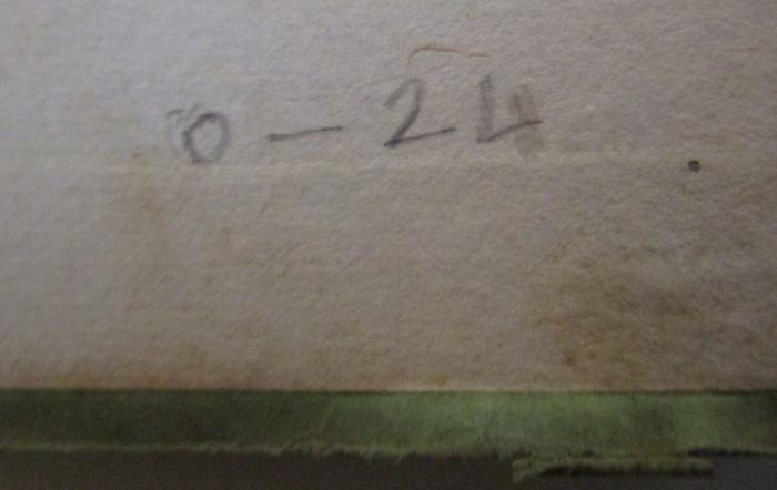  Methode Robertson : Cours de langue allemande (1834);- (unbekannt), Von Hand: Nummer; '0 - 24'. 