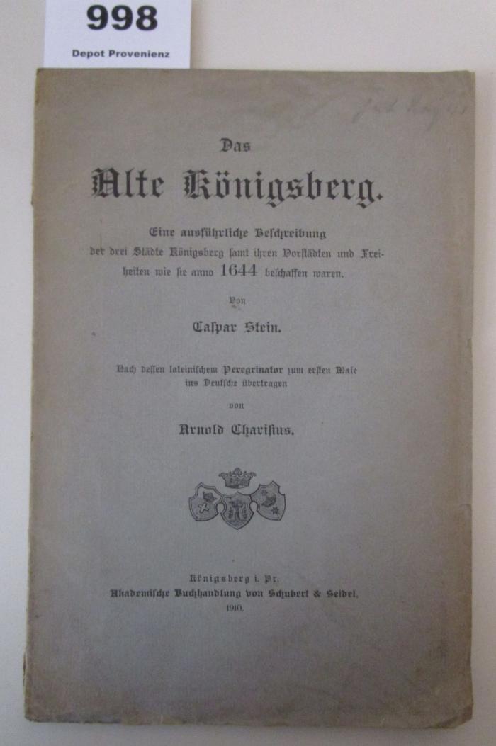  Das alte Königsberg (1910)