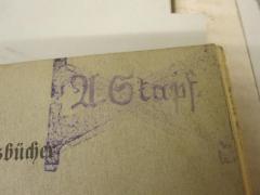 - (Stapf, Alfred), Stempel: Name; 'A. Stapf'. 