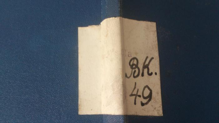  Anstandslehre : mit Bausteinen zur Charakterbildung (um 1910);- (Private Mädchen- Volks- und Bürgerschule der Ursulinen mit Öffentlichkeitsrecht in Olmütz), Etikett: Name, Signatur; 'St. Ursula
[BK. 49]'. 