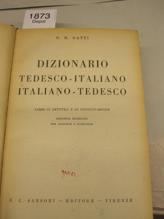  Dizionario Tedesco - Italiano; italiano - Tedesco