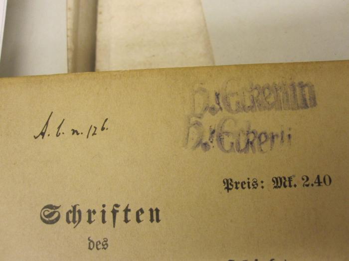  Pfalzgraf Wolfgang Herzog von Zweibrücken und Neuburg (1912);- (Eckerlin, H.), Stempel: Name; 'H. Eckerlin'. 
