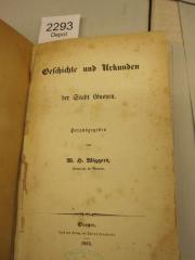  Geschichte und Urkunden der Stadt Gnoyen (1855)