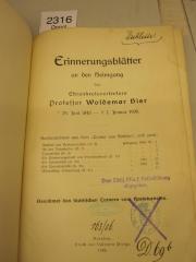 - (Sachsen. Ministerium des Kultus und Öffentlichen Unterrichts), Von Hand: Besitzwechsel: Doublette; 'Doublette'. 