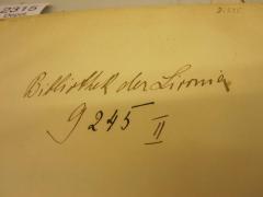 - (Livonia (Dorpat)), Von Hand: Name, Signatur; 'Bibliothek der Livonia
G 245 II'. 