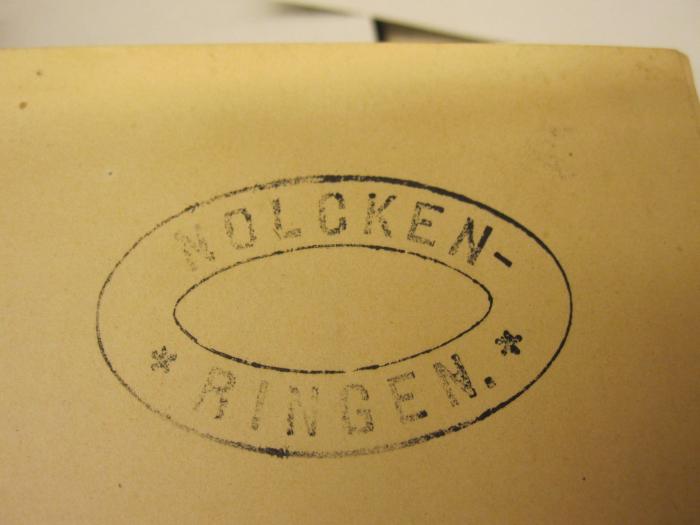  [Gedenkbuch des Kaiserl. Alexander-Lyzeums auf das Jahr 1880] (1880);- (Nolcken, [?]), Stempel: Name; 'Nolcken- Ringen'. 
