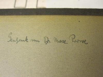  Deutsches Banquier-Buch : Deutsche Banken und Banquiers (1906);- (Prowe, Max;Reichsstelle für Sippenforschung (Berlin)), Von Hand: Name, Besitzwechsel; 'Geschenk von Dr. Max Prowe'. 