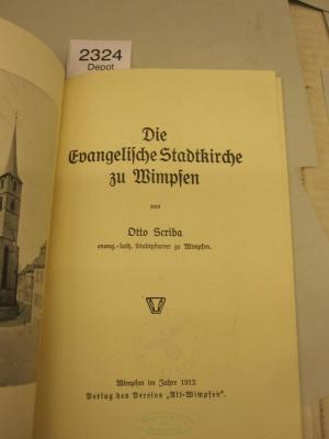  Die Evangelische Stadtkirche zu Wimpfen (1912)