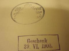 - (Bibliotheca Academiae R[...]hiensis[?]), Stempel: Name; 'Ex Bibliotheca Academiae R...hiensis'. 
