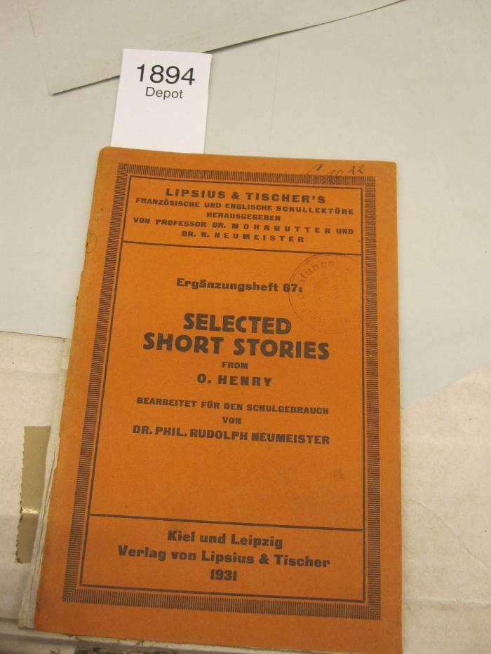  Selected Short Stories (1931)