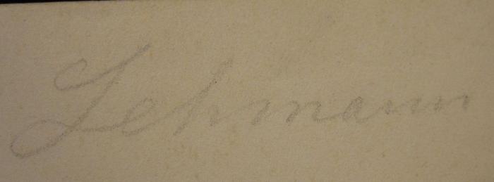 ZA 1450: Zentralblatt für die gesamte Radiologie (Röntgen, Radio, Licht). Band 1 - 8. (1926-1930);- (Lehmann, Johann Carl), Von Hand: Autogramm, Name; 'Lehmann'.  (Prototyp)