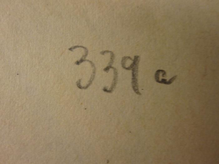 ZA 1450: Zentralblatt für die gesamte Radiologie (Röntgen, Radio, Licht). Band 1 - 8. (1926-1930);- (unbekannt), Von Hand: Nummer; '339 a'. 