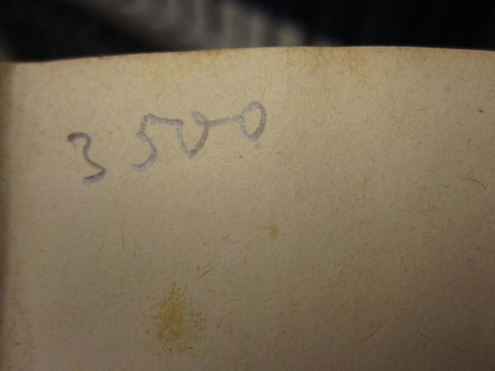 ZA 1480: Zeitschrift für Urologie. Band XIV (1920);- (unbekannt), Von Hand: Nummer; '3500'. 