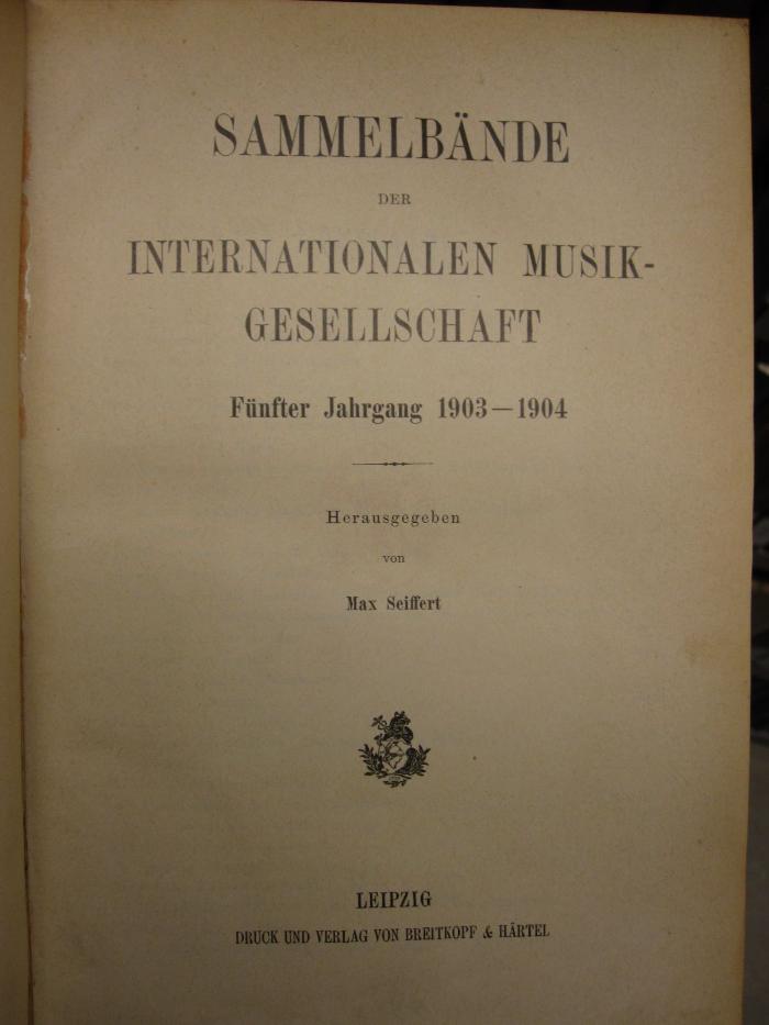 ZA 2071: 5. Jahrgang 1903 - 1904