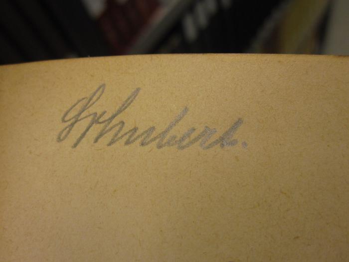 ZA 2095;- (Schubert, [?]), Von Hand: Autogramm, Name; 'Schubert'. 