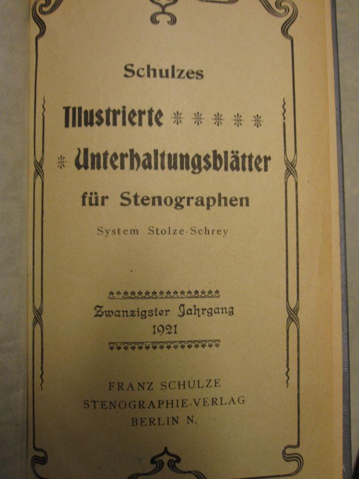 ZA 2118: 20. Jahrgang. (1921)