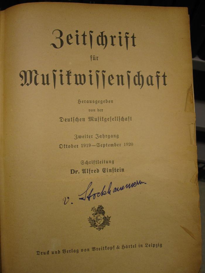 ZA 2005: 2. Jahrgang. Oktober 1919 - September 1920