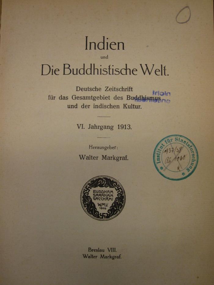 ZA 2641: Indien und die Buddhistische Welt (1913)