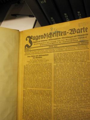 ZA;Pä 1192;280/23 ;34.35 1929/30: Jugendschriften-Warte (1929);- (unbekannt), Von Hand: Nummer; 'Z 1/2'. 