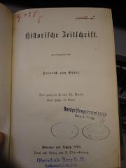 ZA;G 3409;1/1 ;54.1885: Historische Zeitschrift (1885)