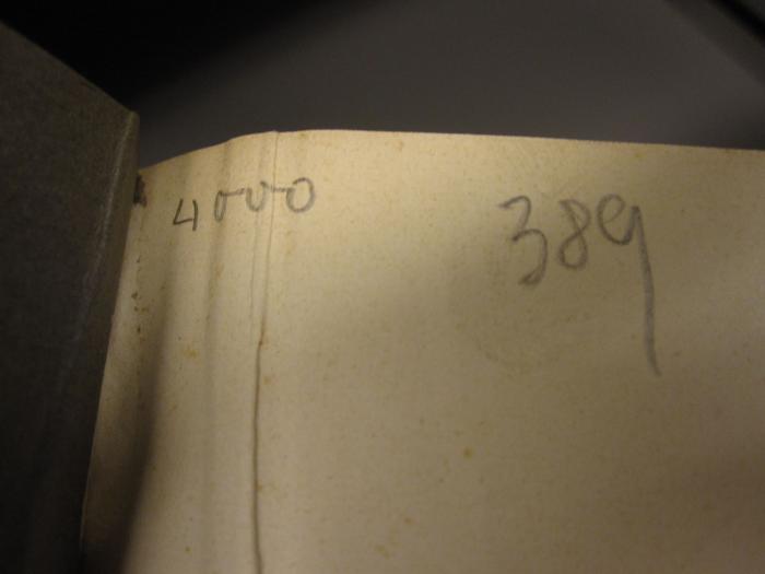 ZB 2272: Der Chirug. Zeitschrift für alle Gebiete der operativen Medizin. 1. Jahrgang 1929 (1929);- (unbekannt), Von Hand: Nummer; '389'. ;- (unbekannt), Von Hand: Nummer; '4000'. 