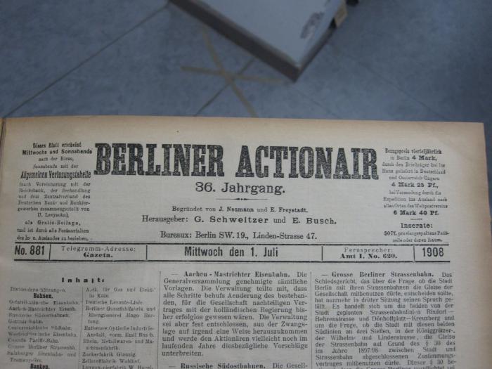 ZC 515: 36. Jahrgang, Mittwoch 1. Juli (1908)