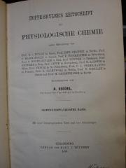 ZB 2296: Hoppe-Seyler's Zeitschrift für physiologische Chemie (1899)