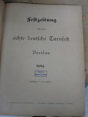 ZC 539: Festzeitung für das achte deutsche Turnfest Breslau (1894)