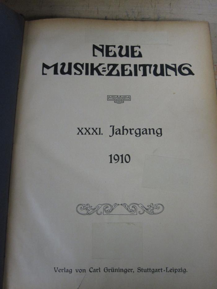 ZC 533: 31. Jahrgang (1910)