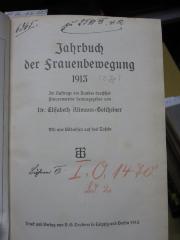 FrFr 55 1913: Jahrbuch der Frauenbewegung 1913 (1913)