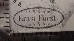 - (Fürst, Ernst), Stempel: Name; 'Ernst Fürst.'.  (Prototyp)