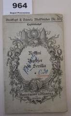  Der Barbier von Sevilla : Komische Oper in zwei Akten (o.J.)