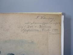 J / 439 (Wittenberg, F.), Von Hand: Name, Ortsangabe, Datum, Widmung; 'F. Wittenberg. als Damenspende erhalten auf d. Ball v. Berliner Schriftsteller-Club. 1898 Dezember.'. 